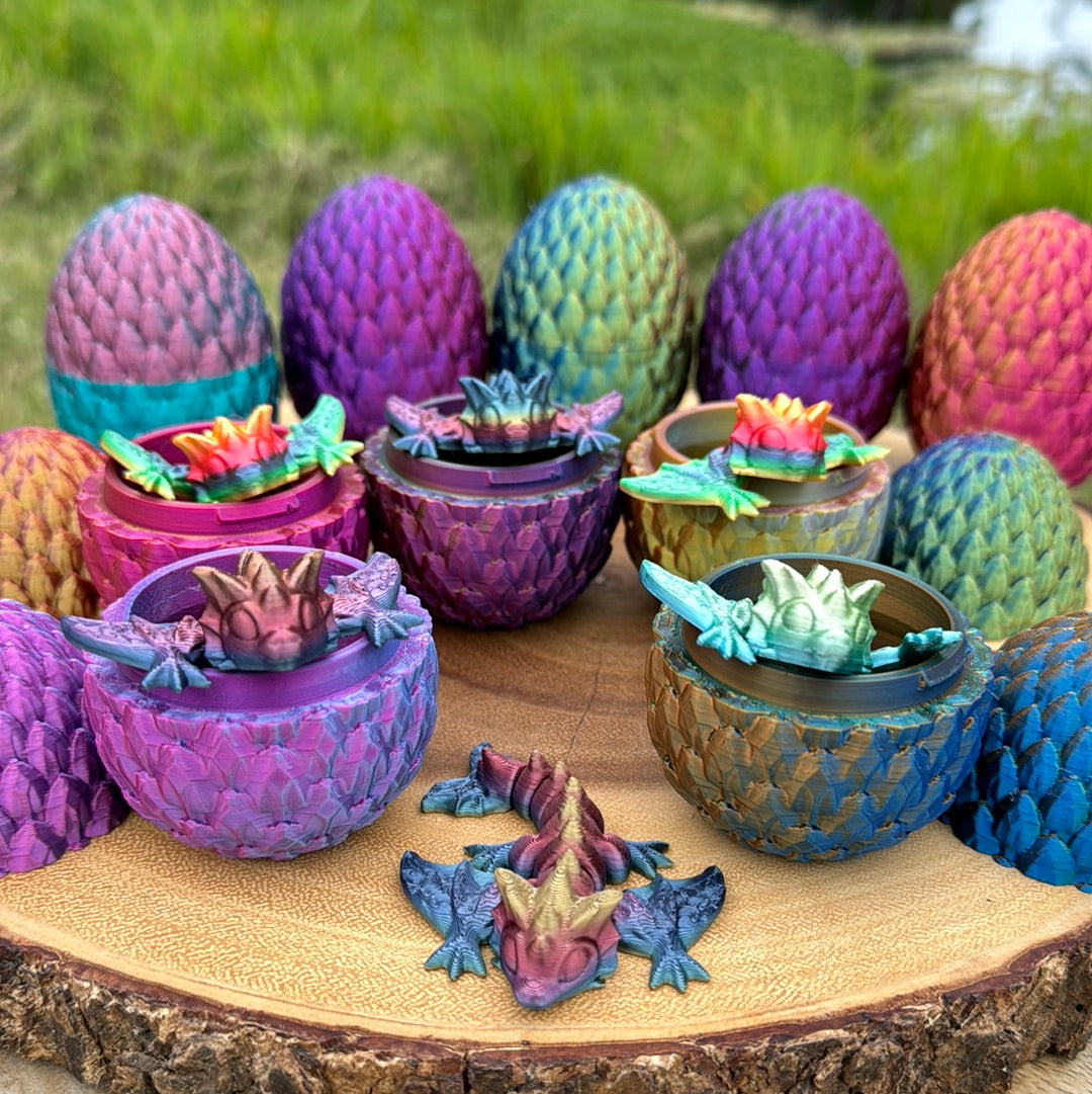 Small Dragon Egg with Tiny Wyvern (surprise dragon color)