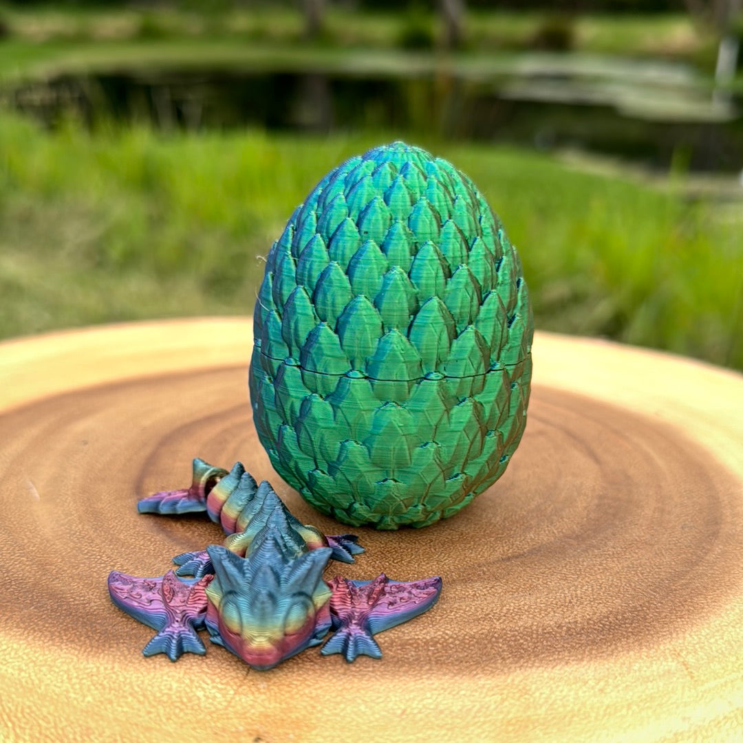 Small Dragon Egg with Tiny Wyvern (surprise dragon color)